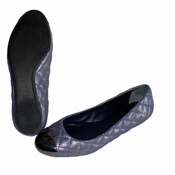Tory Burch Kaitlin Quilted Captoe Flats size 6.5 - Picture 4 of 16